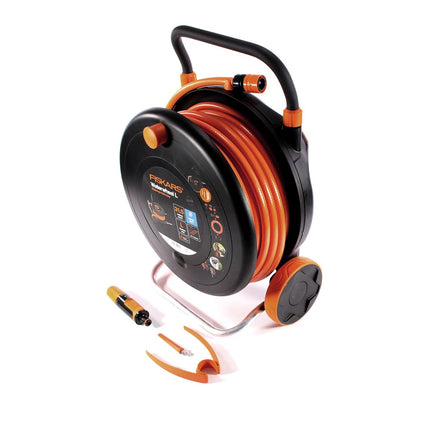 Fiskars Avvolgitore per tubo d'acqua da 30 m ( 1023644 ) + Accessori