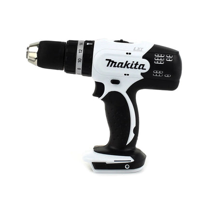 Makita DHP 453 SMWX Trapano avvitatore con percussione a batteria 18V / 42Nm bianco + 1x Batteria 4,0 Ah + Caricatore + Kit da 101 pezzi + Valigetta