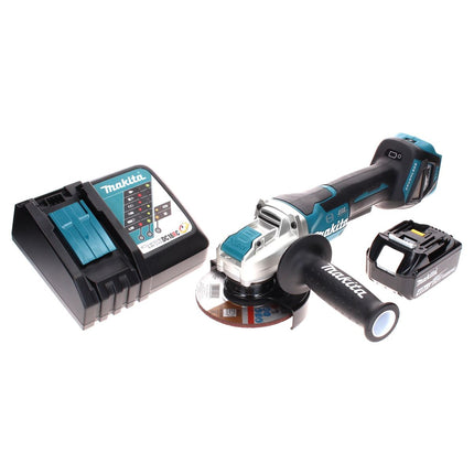 Makita DGA 519 RM1 cordless angle grinder 18 V 125 mm Brushless X-Lock + 1x rechargeable battery 4.0 Ah + charger
