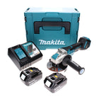 Makita DGA 519 RMJ Akku Winkelschleifer 18 V 125 mm Brushless X-Lock + 2x Akku 4,0 Ah + Ladegerät + Makpac