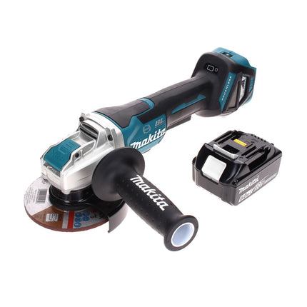 Amoladora angular sin cable Makita DGA 519 G1 18 V 125 mm Brushless X-Lock + 1x batería recargable 6,0 Ah - sin cargador