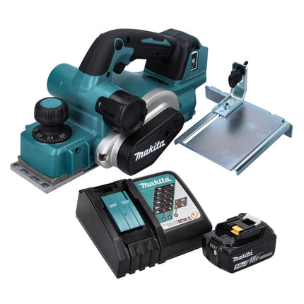 Makita DKP 181 RT1 cepillo sin cable 82 mm 18 V sin escobillas + 1x batería recargable 5,0 Ah + cargador