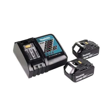 Taladro de percusión sin cable Makita DHP 484 RG 18 V 54 Nm sin escobillas + 2x batería recargable 6,0 Ah + cargador