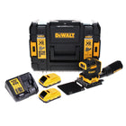 DeWalt DCW 200 L2 Akku-Vibrationsschleifer 18V 108x115 mm + 2x Akku 3,0Ah + Ladegerät + TSTAK