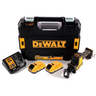 Sierra de sable a batería DeWalt DCS 369 L2 18 V + 2x baterías 3,0 Ah + cargador + TSTAK