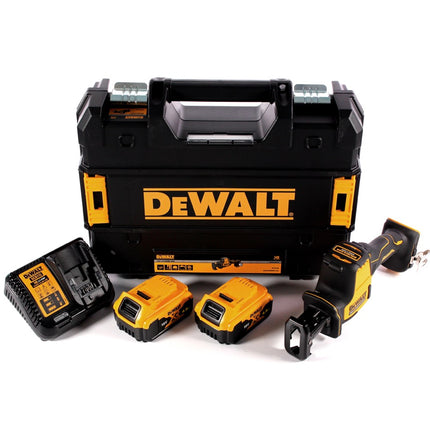 DeWalt DCS 369 M2 Akku Säbelsäge 18 V + 2x Akku 4,0 Ah + Ladegerät + TSTAK - Toolbrothers