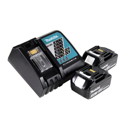 Makita DGA 900 RFK Akku Winkelschleifer 36 V ( 2x 18 V ) 230 mm Brushless 2x Akku 3,0 Ah + Ladegerät + Koffer