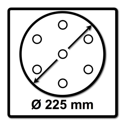 Festool STF D225/128 Schleifscheibe Granat P240 225 mm 50 Stk. ( 2x 205663 ) für Langhalsschleifer PLANEX - Toolbrothers