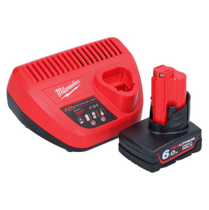 Milwaukee M12 NRG-601 Starter Set 1x 12 V 6,0 Ah Li-Ion Akku + C12 C Ladegerät