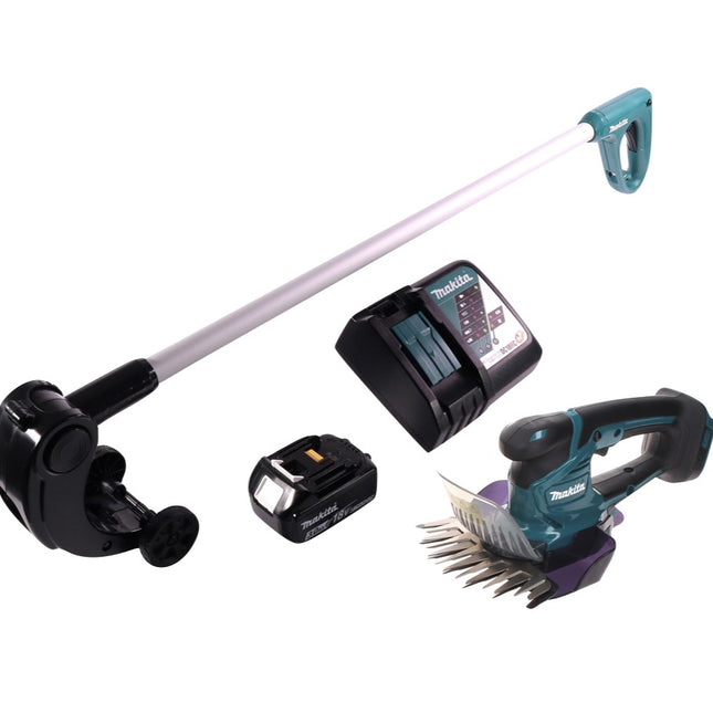 Makita DUM 604 RF1 Akku Grasschere 18 V + Griffverlängerung mit Rolle + 1x Akku 3,0 Ah + Ladegerät