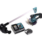 Tijera cortacésped a batería Makita DUM 604 RG1 18 V + mango alargador con rodillo + 1x batería 6,0 Ah + cargador