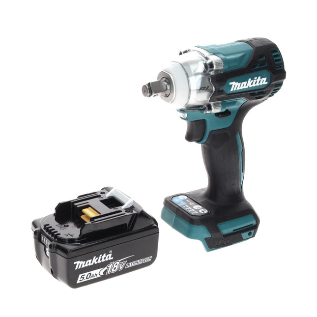 Makita DTW 300 T1 cordless impact wrench 18 V 330 Nm 1/2" brushless + 1x rechargeable battery 5.0 Ah - without charger