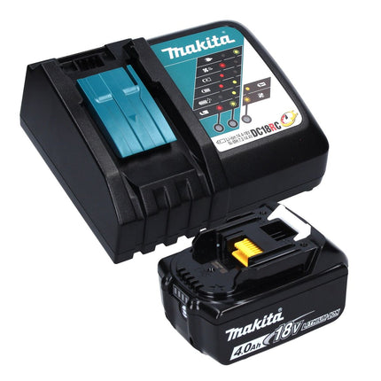 Cisaille à gazon sans fil Makita DUM 604 RM1X 18 V avec lame de coupe à herbe et arbustes + 1 batterie 4,0 Ah + chargeur