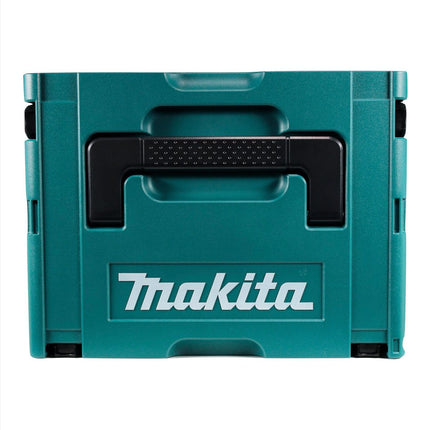 Tijera cortacésped a batería Makita DUM 604 RTXJ 18 V con cuchilla cortacésped y arbustos + 2x baterías 5,0 Ah + cargador + Makpac