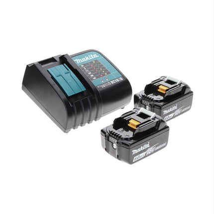 Taladro percutor inalámbrico Makita DHP 484 SGTX 18 V 54 Nm sin escobillas + 2x baterías 6,0 Ah + cargador + juego de brocas de 70 piezas + maletín de aluminio TX