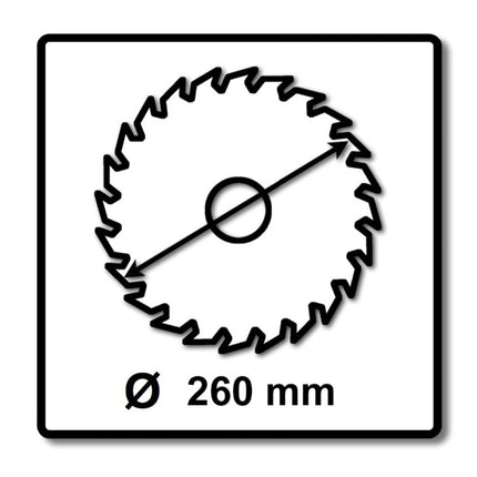 Makita CMSXF26080G SPECIALIZED EFFICUT Sägeblatt 260 x 30 x 1,65 mm ( B-67284 ) 60 Zähne für Holz