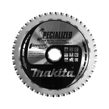 Makita MCCS15048E SPECIALIZED EFFICUT saw blade 150 x 20 x 1.1 mm ( B-69331 ) 48 teeth for metal