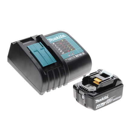 Makita DHP 485 SM1TX taladro percutor inalámbrico 18 V 50 Nm sin escobillas + 1x batería 4,0 Ah + cargador + juego de brocas de 70 piezas + maletín de aluminio TX