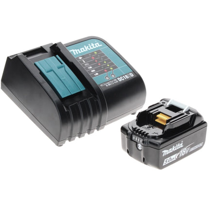 Makita DHP 485 ST1TX Akku Schlagbohrschrauber 18 V 50 Nm Brushless + 1x Akku 5,0 Ah + Ladegerät + 70 tlg. Bit Bohrer Set + TX Alu Koffer