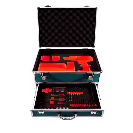 Makita DHP 485 SGTX Akku Schlagbohrschrauber 18 V 50 Nm Brushless + 2x Akku 6,0 Ah + Ladegerät + 70 tlg. Bit Bohrer Set + TX Alu Koffer