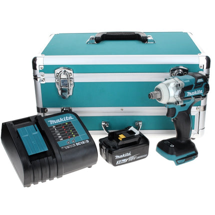 Makita DTW 285 SF1TX Akku Schlagschrauber 18 V 280 Nm 1/2" Brushless + 1x Akku 3,0 Ah + Ladegerät + 70 tlg. Bit Bohrer Set + TX Alu Koffer