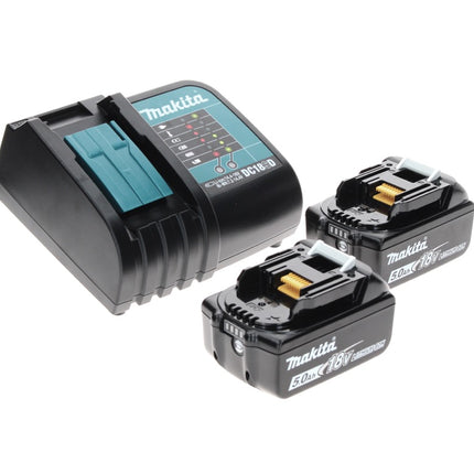 Makita DTW 285 STTX Visseuse à chocs sans fil 18 V 280 Nm 1/2 " Brushless + 2x Batteries 5.0 Ah + Chargeur + Jeu de mèches 70 pièces + Mallette TX