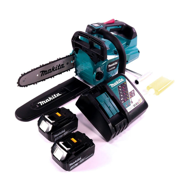 Makita DUC 256 RF Cordless chainsaw 36 V ( 2x 18 V ) Brushless 25 cm + 2x battery 3.0 Ah + charger