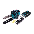 Makita DUC 256 PM Motosierra sin cable 36 V ( 2x 18 V ) Brushless 25 cm + 2x batería 4.0 Ah + cargador doble