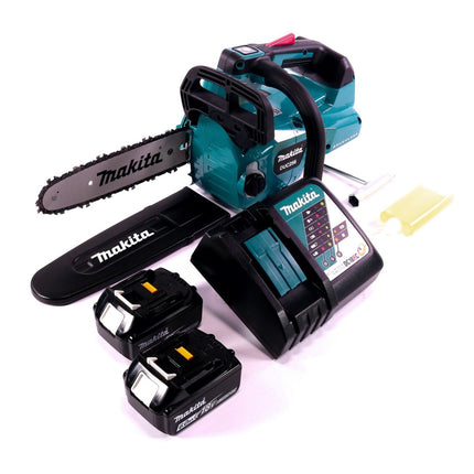 Makita DUC 256 RG Motosierra sin cable 36 V ( 2x 18 V ) Brushless 25 cm + 2x batería 6.0 Ah + cargador