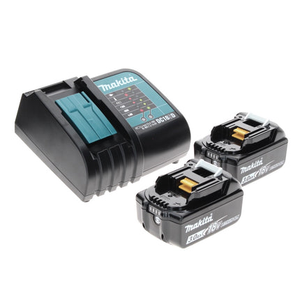 Makita DTW 180 SFTX llave de impacto a batería 18 V 180 Nm 3/8" sin escobillas + 2x baterías 3,0 Ah + cargador + juego de brocas de 70 piezas + maletín de aluminio TX