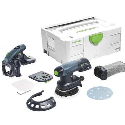Festool ETSC 125 Li-Basic Akku Exzenterschleifer 18 V 125 mm Brushless + AH-ES-ETS/ETSC Ansetzhilfe 43 - 92° Winkel + Systainer - ohne Akku, ohne Ladegerät - Toolbrothers