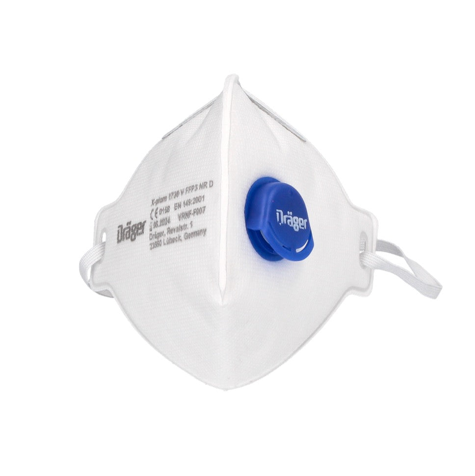 Dräger X-plore 1730 V FFP3 NR D media mascarilla 1 pieza FFP3 filtrado de partículas tamaño universal con válvula CoolMAX mascarilla respiratoria