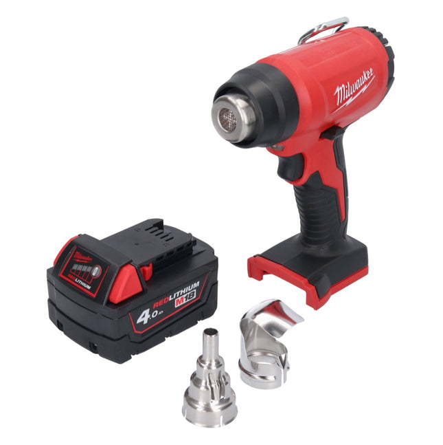 Pistola de aire caliente sin cable Milwaukee M18 BHG-401 18 V 470 °C + 1x batería recargable 4,0 Ah - sin cargador