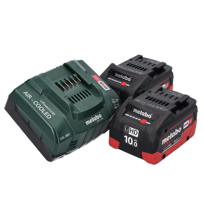 Metabo 18 V Basis Set 2x Akku 10,0 Ah LIHD + ASC 145 Ladegerät CAS System