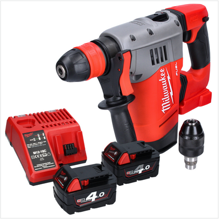 Milwaukee M18 CHPX-402 Cordless Combi Hammer 4.0 J SDS Plus Brushless 18V + 2x Batteries 4.0Ah + Charger