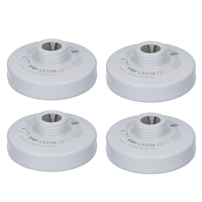 Dräger Rd40 Filtro per particelle P3 R / 4 pezzi ( 4x 6738932 ) - per maschere X-plore 6000 e semimaschere X-plore 4000