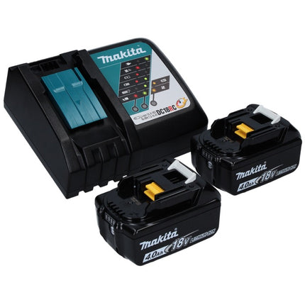 Makita DLM 432 RM2 Akku Rasenmäher 36 V ( 2x 18 V ) 43 cm Brushless + 2x Akku 4,0 Ah + Ladegerät