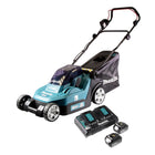 Makita DLM 432 PG2 Akku Rasenmäher 36 V ( 2x 18 V ) 43 cm Brushless + 2x Akku 6,0 Ah + Doppel Ladegerät