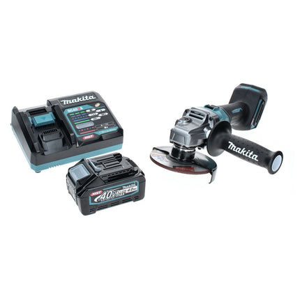 Makita GA 005 GM1 Akku Winkelschleifer 40 V max. 125 mm Brushless  XGT + 1x Akku 4,0 Ah + Ladegerät