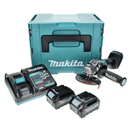 Makita GA 005 GD201 Akku Winkelschleifer 40 V max. 125 mm Brushless  XGT + 2x Akku 2,5 Ah + Ladegerät + Makpac