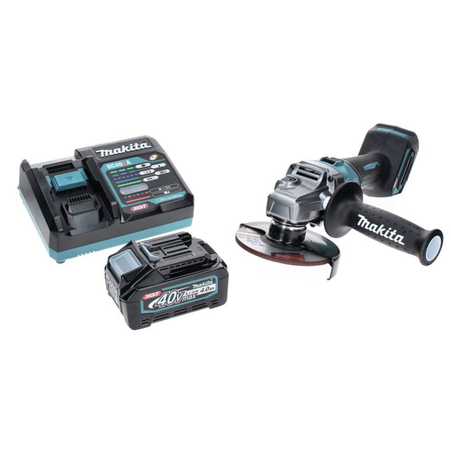 Amoladora angular a batería Makita GA 008 GM1 40 V máx. 125 mm sin escobillas XGT + 1x batería 4,0 Ah + cargador