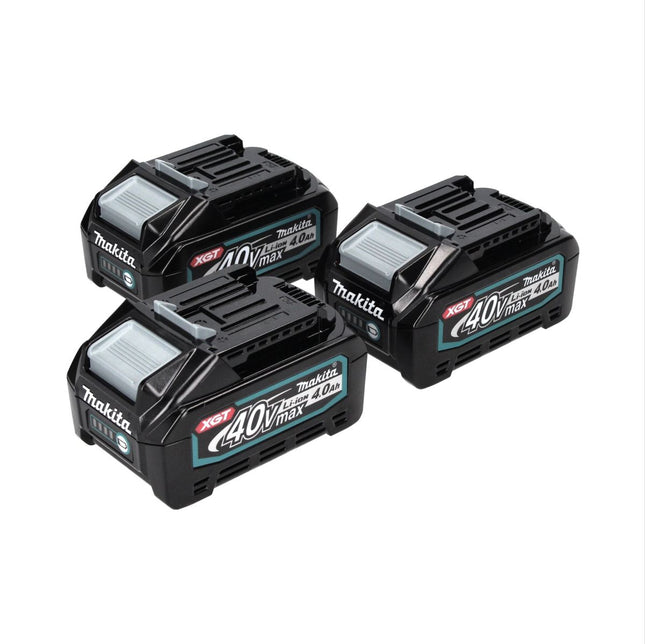 Makita battery set 3x BL 4040 40 V max. 4.0 Ah XGT Li-Ion battery ( 3x 191B26-6 ) IP64 protection class with LED display