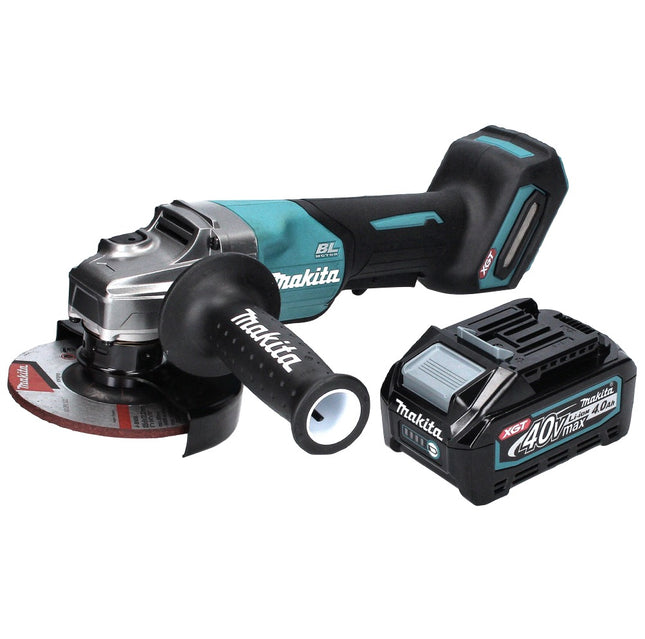 Makita GA 016 GM1 Cordless angle grinder 40 V max. 125 mm Brushless XGT + 1x rechargeable battery 4.0 Ah - without charger