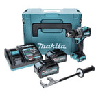 Makita DF 001 GM201 Akku Bohrschrauber 40 V max. 140 Nm XGT Brushless + 2x Akku 4,0 Ah + Ladegerät + Makpac