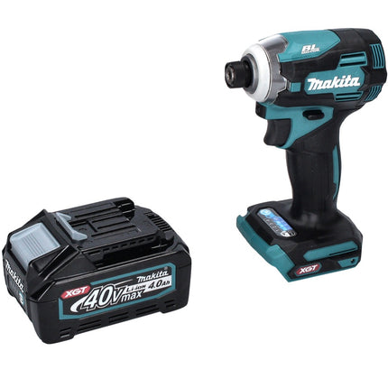 Makita TD001GM1 Cordless Impact Driver 220 Nm 1/4" 40V XGT Brushless + 1x Battery 4.0 Ah - without charger