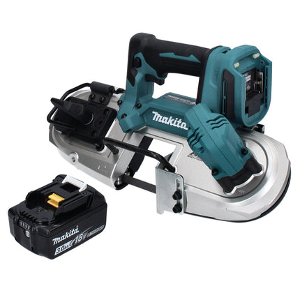Makita DPB 183 F1 Sierra de cinta sin cable 18 V 66 mm sin escobillas + 1x Batería 3.0 Ah - sin cargador