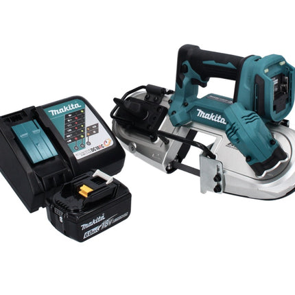 Makita DPB 183 RG1 Akku Bandsäge 18 V 66 mm Brushless + 1x Akku 6,0 Ah + Ladegerät