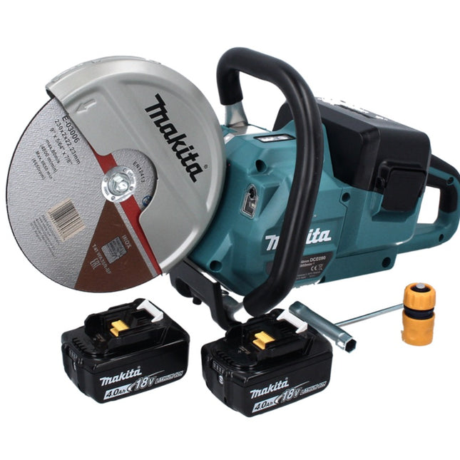 Makita DCE 090 M2X1 Akku Trennschleifer 36 V ( 2x 18 V ) 230 mm Brushless + 2x Akku 4,0 Ah - ohne Ladegerät