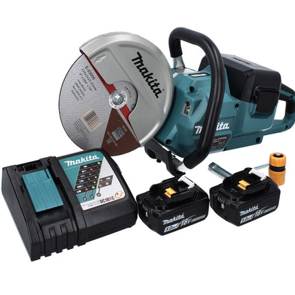 Makita DCE 090 RT2X1 Découpeuse sans fil sans balai 230 mm 36 V (2x 18 V) + 2x Batteries 6,0 Ah + Chargeur