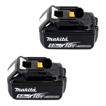 Makita DUB 363 T2V Soplador / aspirador de hojas sin cable 36 V ( 2x 18 V ) Sin escobillas + juego de aspiración + 2x batería 5.0 Ah - sin cargador